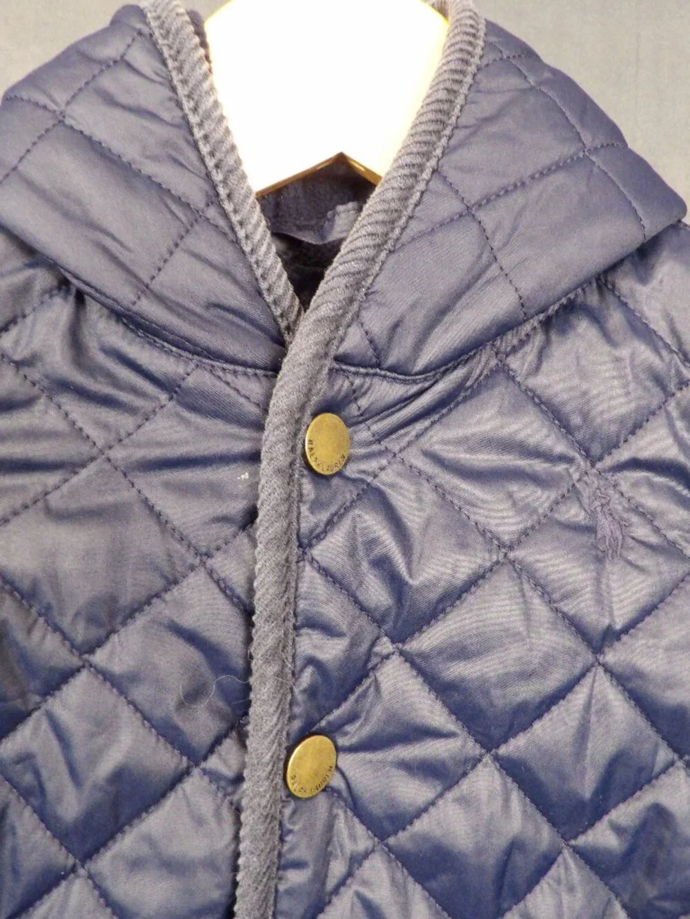 Ralph Lauren Navy Blue Quilted Bunting Snowsuit Hooded Unisex Size 6 Months